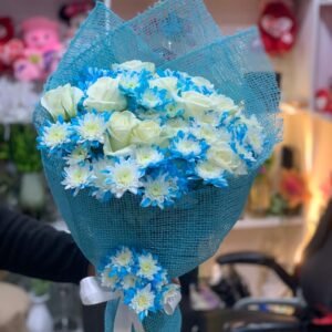 Blue rose bouquet