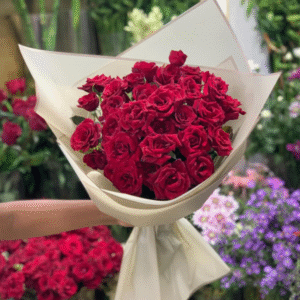 بوكيه ورد احمر