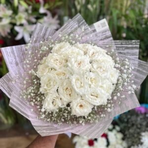 White rose bouquet