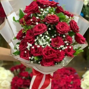 بوكيه ورد احمر